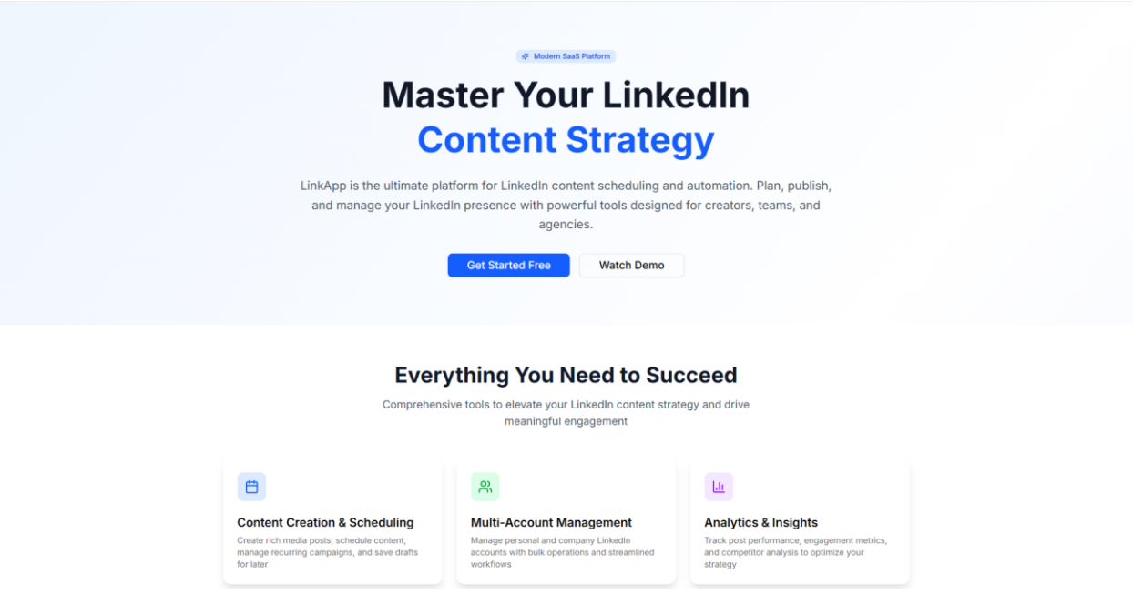 LinkedIn SaaS Platform